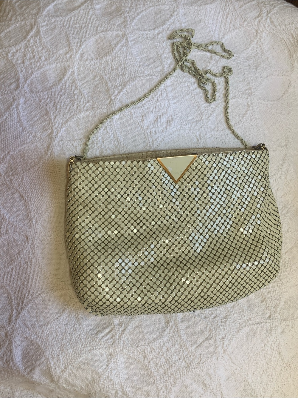 Vintage Gold metal Mesh Evening Chain Shoulder Bag